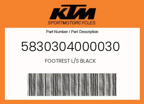 0 KTM OEM Part 5830304000030