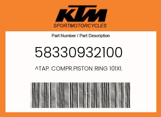 ^TAP. COMPR.PISTON RING 101X1. undefined