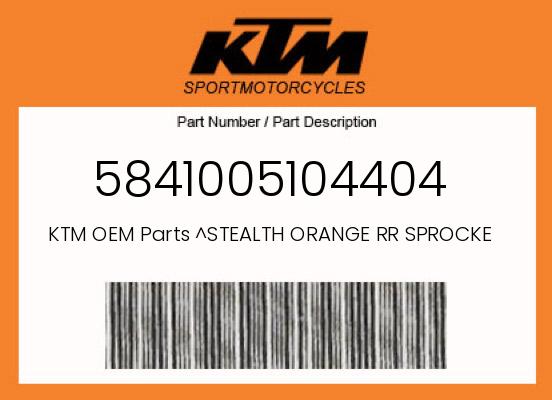 0 KTM OEM Part 5841005104404