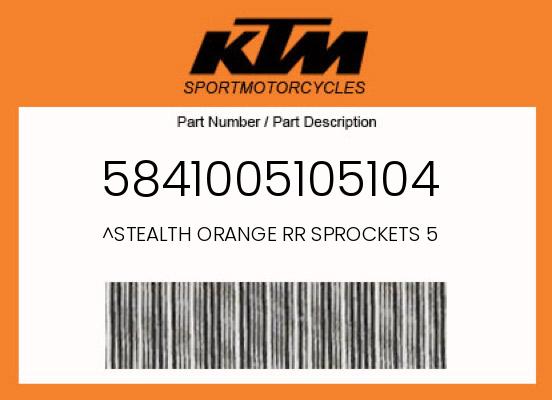 0 KTM OEM Part 5841005105104