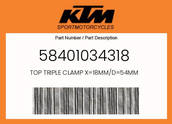 0 KTM OEM Part 58401034318