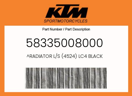 ^RADIATOR L/S (4524) LC4 BLACK undefined