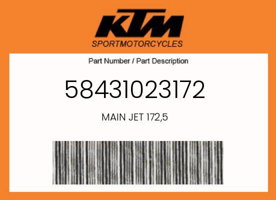 0 KTM OEM Part 58431023172