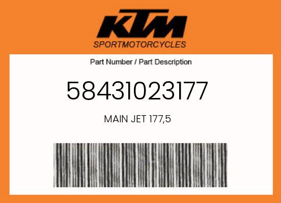 0 KTM OEM Part 58431023177