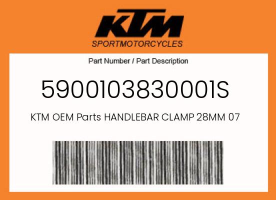 0 KTM OEM Part 5900103830001S