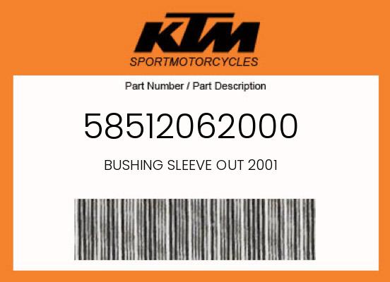 0 KTM OEM Part 58512062000