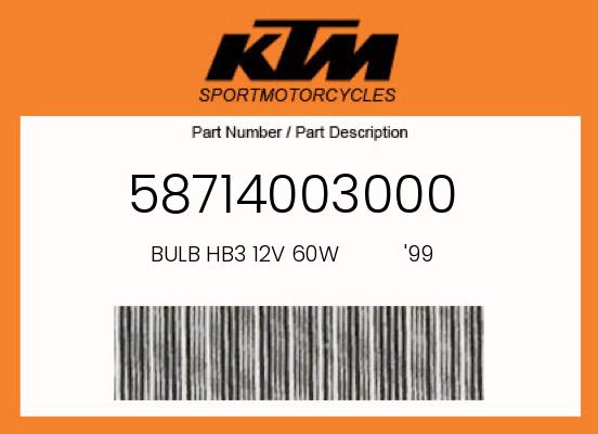 0 KTM OEM Part 58714003000