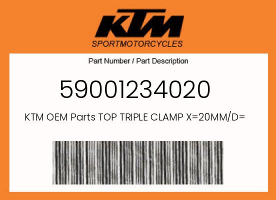 0 KTM OEM Part 59001234020