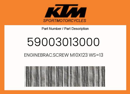 ENGINEBRAC.SCREW M10X123 WS=13 undefined