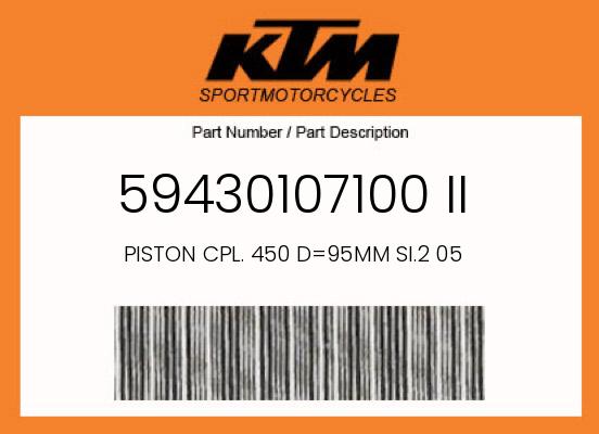 0 KTM OEM Part 59430107100 II
