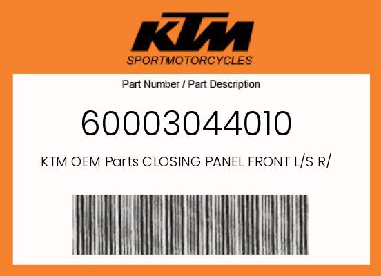 0 KTM OEM Part 60003044010