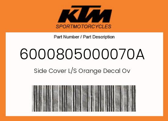 0 KTM OEM Part 6000805000070A