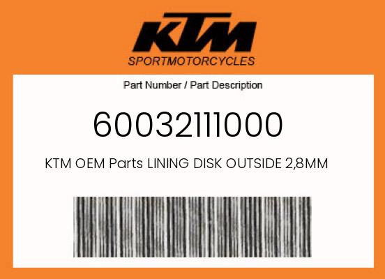 LINING DISK OUTSIDE 2,8MM 03 undefined