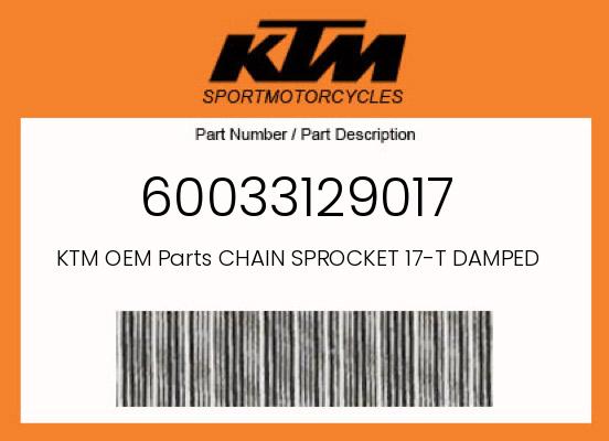 0 KTM OEM Part 60033129017