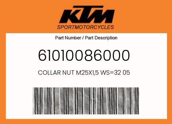 2018 KTM OEM Part 61010086000