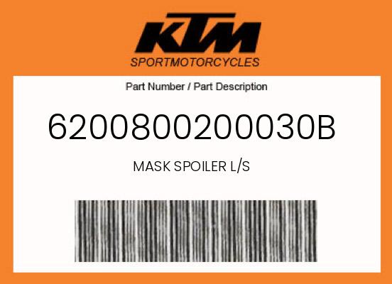 0 KTM OEM Part 6200800200030B