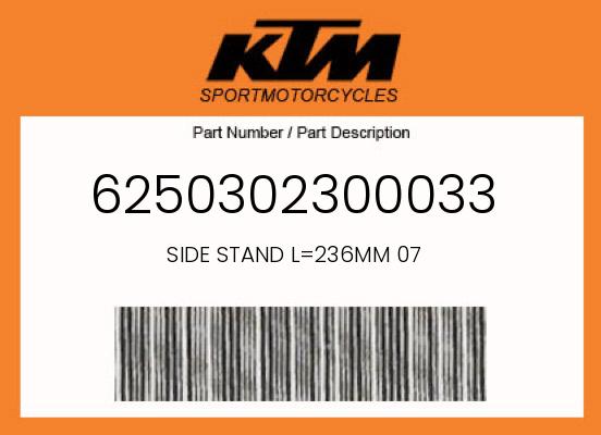 0 KTM OEM Part 6250302300033