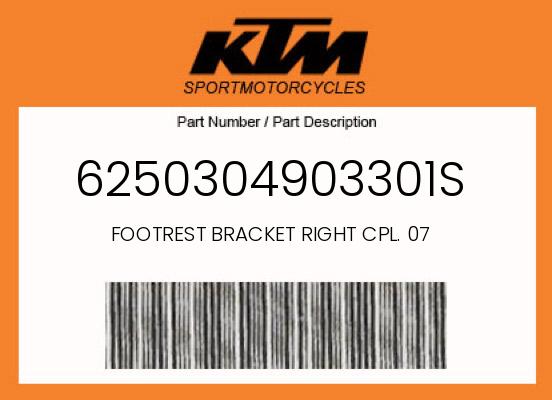 0 KTM OEM Part 6250304903301S