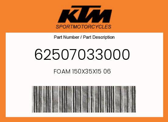 0 KTM OEM Part 62507033000