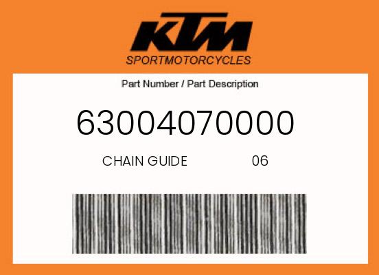 0 KTM OEM Part 63004070000