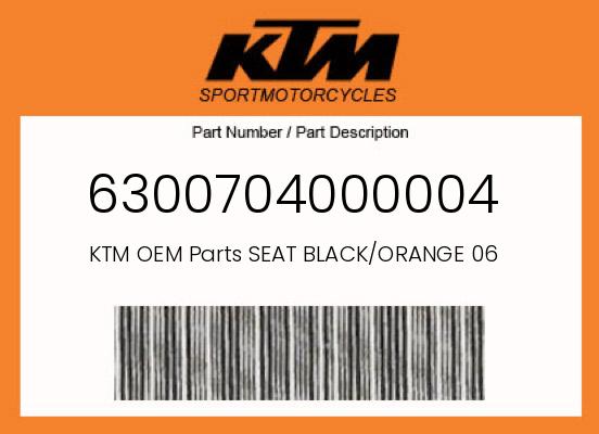 0 KTM OEM Part 6300704000004