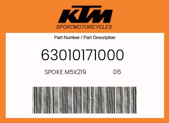 0 KTM OEM Part 63010171000