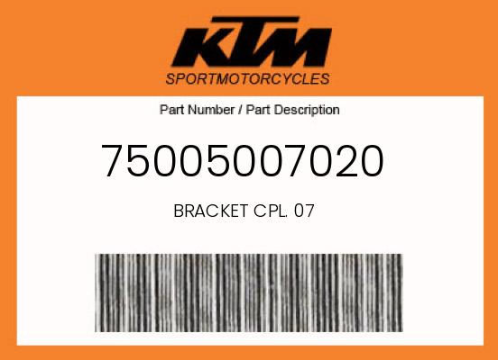 0 KTM OEM Part 75005007020