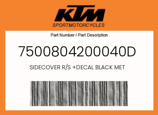 0 KTM OEM Part 7500804200040D