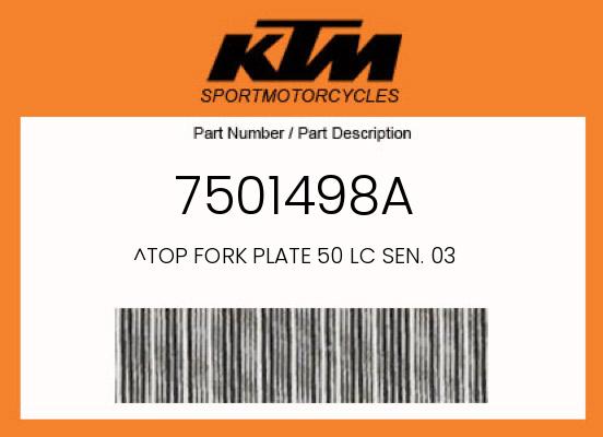 0 KTM OEM Part 7501498A