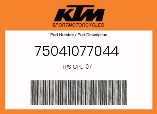 0 KTM OEM Part 75041077044