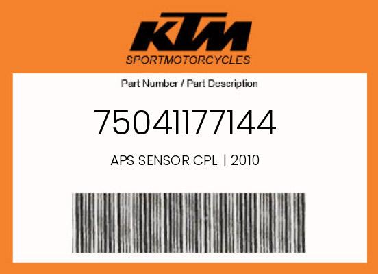 0 KTM OEM Part 75041177144