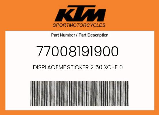 0 KTM OEM Part 77008191900