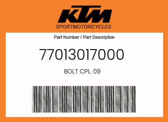 2022 KTM OEM Part 77013017000