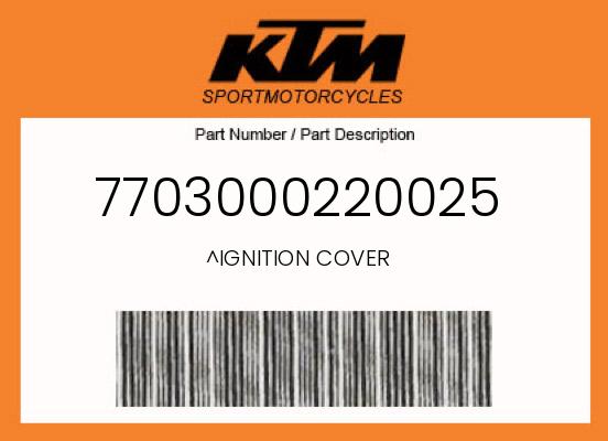 0 KTM OEM Part 7703000220025
