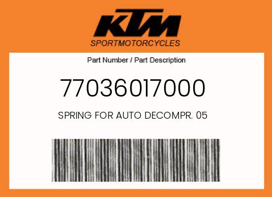 0 KTM OEM Part 77036017000