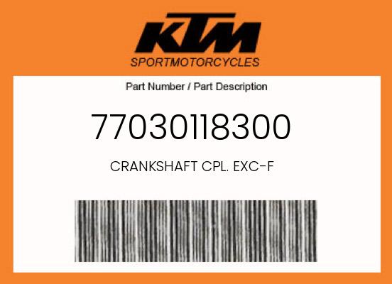 KTM OEM Crankshaft 2006-2011 250 EXC-F/250 XC-F/250 XCF-W - 77030118300 undefined