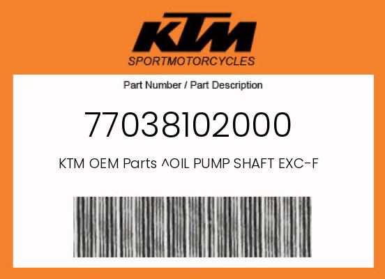 0 KTM OEM Part 77038102000