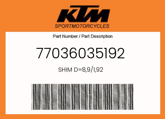 0 Husqvarna OEM Part 77036035192