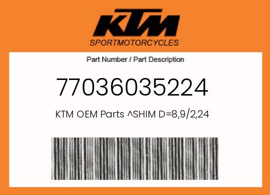 0 KTM OEM Part 77036035224