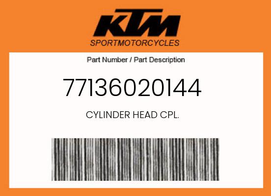 KTM OEM Cylinder Head Assembly 2011-2013 250 SX-F/250 XC-F/250 EXC-F - 77136020144 undefined