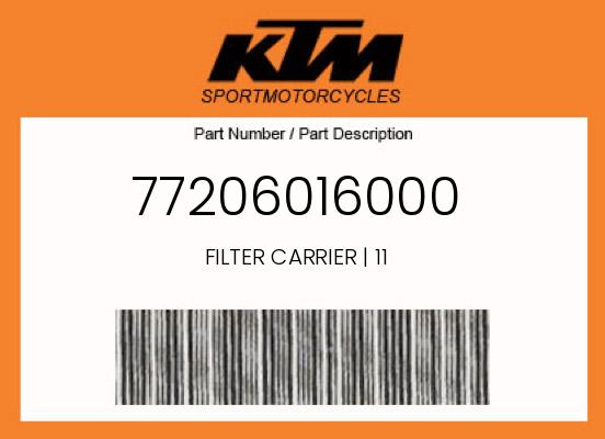 2016 KTM 500EXC OEM Part 77206016000