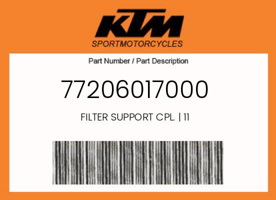 2016 KTM 500EXC OEM Part 77206017000