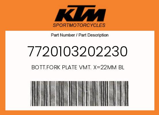 KTM OEM Bottom Triple Clamp 2010-2012 SX/XC/SX-F/XC-F - 7720103202230 undefined