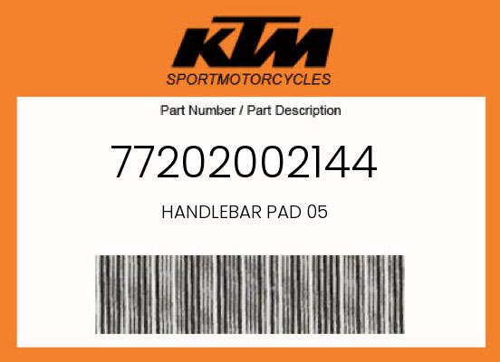 2023 KTM 250XCW OEM Part 77202002144