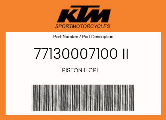 0 KTM OEM Part 77130007100 II