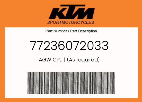 0 KTM OEM Part 77236072033