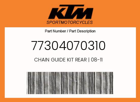 CHAIN GUIDE KIT REAR | 08-11 undefined