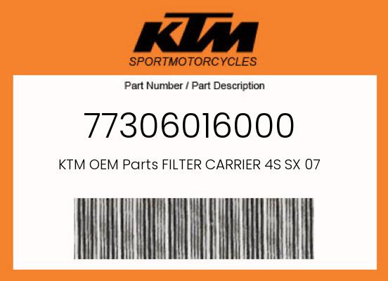 KTM OEM Air Filter Carrier 2007-2011 250 SX-F/450 SX-F/530 EXC - 77306016000 undefined