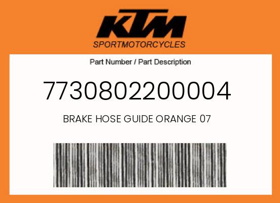 0 KTM OEM Part 7730802200004