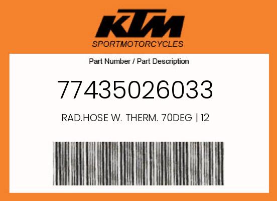 0 KTM OEM Part 77435026033